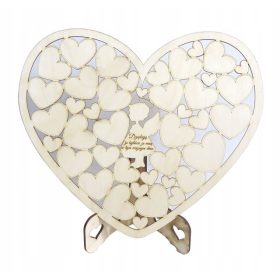    LIBRO DEGLI OSPITI IN LEGNO SOUVENIR PRIMA COMUNIONE BATTESIMO GRAZIE MA5