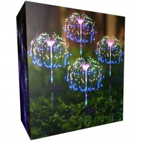    LAMPADA SOLARE A LED fuochi d'artificio albero tarassaco 4 pz