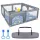  Cancello di sicurezza per box per bambini Aufun grigio scuro, 150x180x68 cm