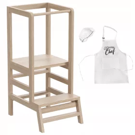    SUPPORTO PER BAMBINI ASSISTENTE DA CUCINA, IN LEGNO MASSELLO