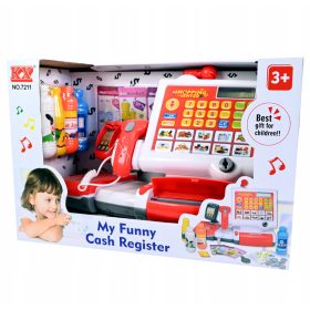    GRANDE CASSA NEGOZIO CON CALCOLATRICE, CASSA FISCALE A BATTERIA, NEGOZIO BAMBINI