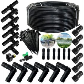    LINEA GOCCIOLANTE Tubo da Giardino Irrigazione a Goccia TUBO 50m+56el