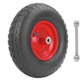 RUOTA 4.00-6 RUOTA PER CARRIOLA 400-6 400x6 CON ASSE