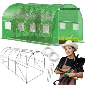    SERRA TUNNEL IN LAMINA DA GIARDINO 4,5x2x2m FOGLIA 9m2 UV-4 FOGLIO PREMIUM