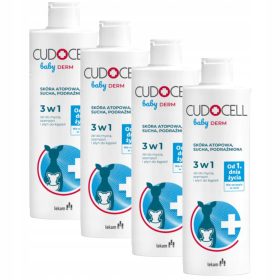   Gel 3-in-1 Cudocell Baby Derm per Pelli Atopiche e Irritate, 400 ml - Uso Giornaliero