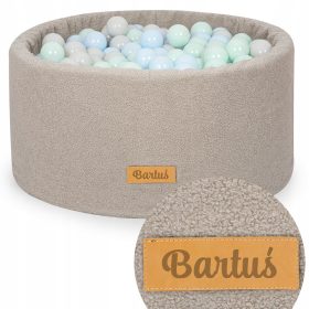    Piscina a secco con palline, 200 palline, NOME IN OMAGGIO, 90x40 bambini Agnello