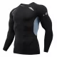  T-shirt da allenamento a compressione termica, pannelli di ventilazione a L