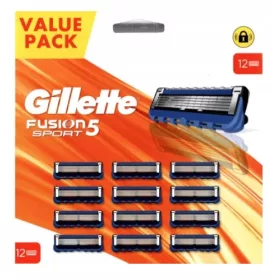    Cartucce originali per rasoi Gillette Fusion 5 Sport, 12 pezzi, confezione grande