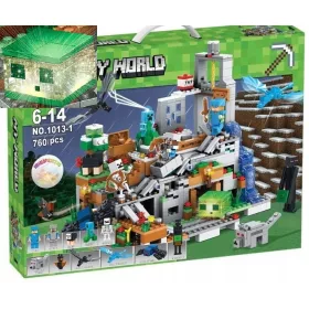  Minecraft Blocks Mountain Cave 760 pezzi REGALO LED