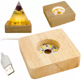    IL SUPPORTO LED ILLUMINERÀ LA TUA FIGURA PIRAMIDALE DA 7 cm