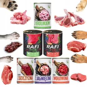    Cibo umido per cani, mix di sapori, vitamine TufTuf Rafi Premium 800g - 12 pezzi