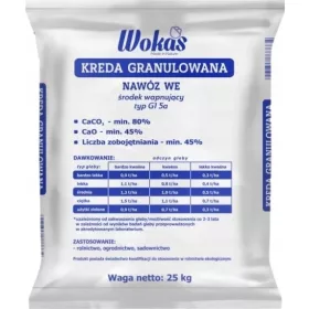  Concime granulato di calce Wokas 25 kg 6 l