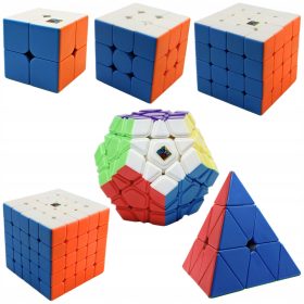    Dadi SET 2x2 + 3x3 + 4x4 + 5x5 + Piramide + Megaminx VELOCE + GRATUITO