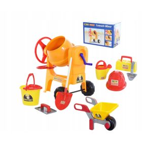 Set Wader-Polesie Betoniera con gancio e accessori 8 pz.