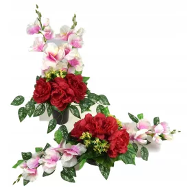    SET CREAZIONE CON FIORI ARTIFICIALI SET VASO, CIOTOLA, SLADOLIOS, PEONIE