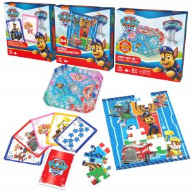    Spin Master Paw Patrol set di giochi 3in1 Puzzle Pop-up Jumbo Cards