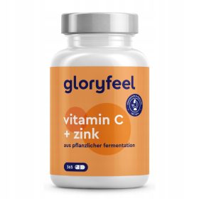   Capsule con Vitamina C e Zinco gloryfeel - Scorta Annuale, 100% Vegane