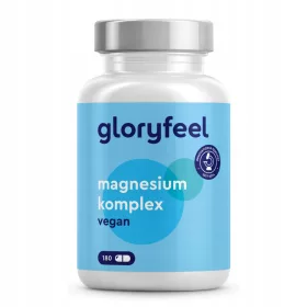   Capsule di Magnesio ad Alta Dose di Gloryfeel - 180 Capsule Vegetali, Efficacia Prolungata