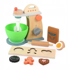    IMPASTATRICE IN LEGNO, FRULLATORE PER IMPASTO, SET ELETTRODOMESTICI DA CUCINA