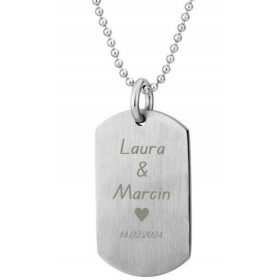  Targhetta per cani in acciaio chirurgico con incisione x2