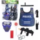  SET POLIZIOTTO, PISTOLA, GILET, BAMBINO, CARTE