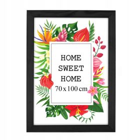   Cornice in Legno Nero 70x100 cm, Durabilità e Stile Ecologico