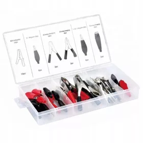  SET PINZE A COCCODRILLO ELETTRICHE 24 ELEMENTI