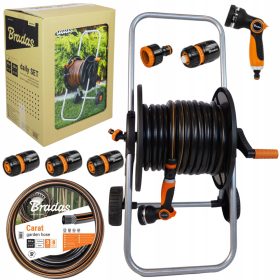    TUBO GIARDINO SU CARRELLO, TAMBURO, BOBINA, SET, Irrigazione, Forte, Resistente, 1/2-20m