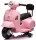  Vespa baby cavalcabile a batteria con schienale, colore rosa cipria