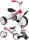  Qplay Tricycle Bike Triciclo Bianco, Rosso