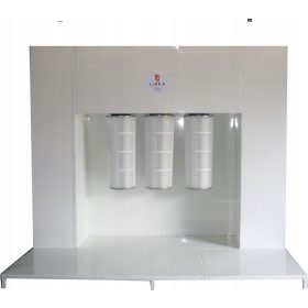   Negozio di verniciatura, reparto di verniciatura a polvere, cabina di verniciatura a 4 filtri