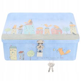    Contenitore di latta per gioielli, organizer, lucchetto, regalo, barattolo, cibo