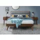  Letto matrimoniale imbottito Halmar Orlando 160x200 noce
