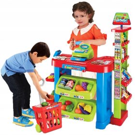    SUPERMERCATO NEGOZIO CARRELLO DELLA SPESA BANCO CASSA CESTINO ACCESSORI PER BAMBINI