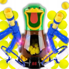    HUNGRY DUCK TIRO A BERSAGLIO 2 PISTOLE E PALLINE GIOCO GIOCATTOLO PER BAMBINI