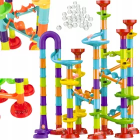    Pista per palline Set pista per palline 30 palline 113 pezzi Scivolo a labirinto grande