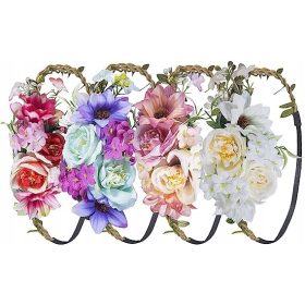  Cerchietti floreali Corona 5 pz
