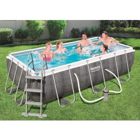 PISCINA CON TELAIO SCALA ACCESSORI 412x201x122cm