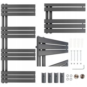    Radiatore da bagno ad acqua Aquabad 688 W 500 x 1150 mm antracite, nero, grigio