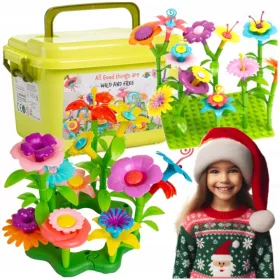    SET DI BLOCCHI FIORI COSTRUZIONE GIARDINO FIORI GIARDINAGGIO DIVERTIMENTO GRANDE