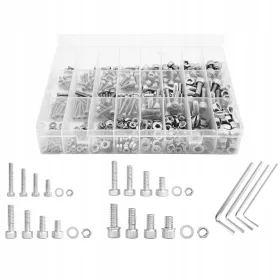   SET VITI ESAGONALI IN ACCIAIO INOX 520 PZ M3 M4 M5 M6 + SCATOLA