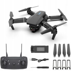    DRONE CON TELECAMERA E88 PRO PILOT HD HEADLESS 2.4 Ghz GIROSCOPIO CUSTODIA 1600 mAh