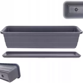  Cassetta da balcone 60 x 11,5 cm, plastica