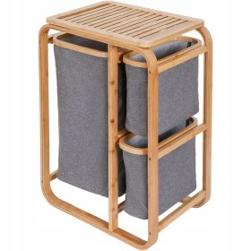    AD.CON Portabiancheria da appoggio 55l, tonalità grigio e argento