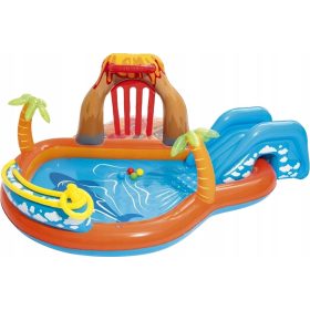 PISCINA GONFIABILE, PARCO GIOCHI CON SCIVOLO VULCANO