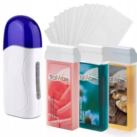    Set depilazione: 3x CERA DEPILANTE ITALWAX IN ROTOLO + scaldastrisce