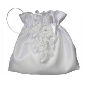 Borsa per comunione con fondo rettangolare e laccio