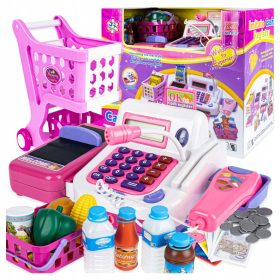    Set grande Registratore di cassa per negozio Calcolatrice per carrello della spesa 23F