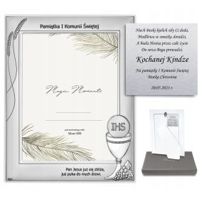    Portafoto Comunione in argento con incisione Ricordo della Prima Comunione