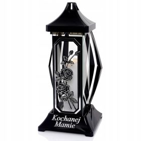    Candela artistica per mamma alta 40 cm con motivo rosa argentata